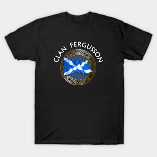 Clan Fergusson Crest & Tartan Knot T-Shirt